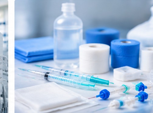 Medical supplies in a healthcare setting
